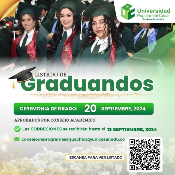 Conoce el listado de graduandos