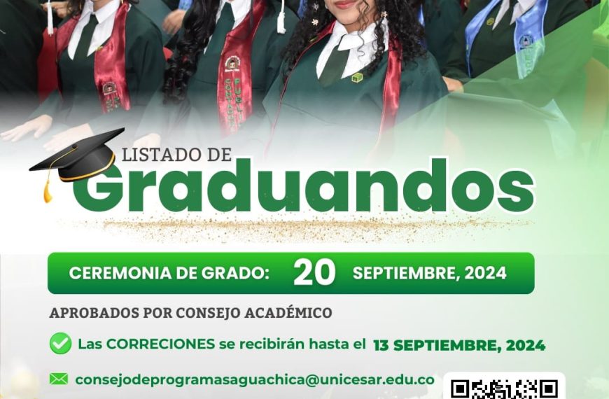 Conoce el listado de graduandos